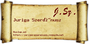 Juriga Szerénusz névjegykártya